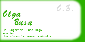 olga busa business card